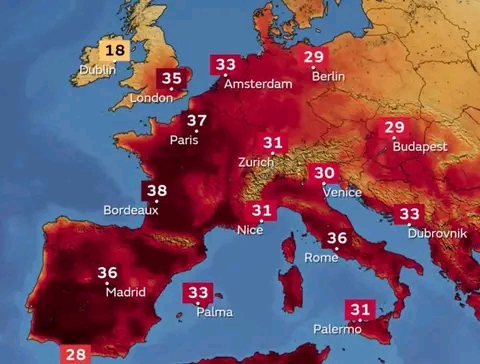 Deadly heatwave in Europe smashing historical records
