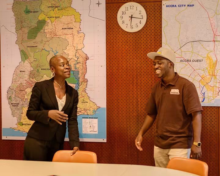 Bboy meets French Ambassador to Ghana Diarra Dimé-Labille to advance cultural diplomacy and youth development through dance