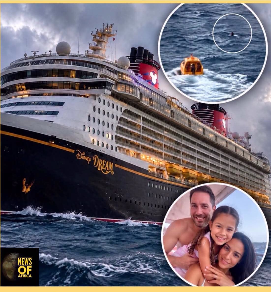 Bahamas: Father jumps 49 feet into open ocean to save 5-year-old daughter who fell from disney cruise ship