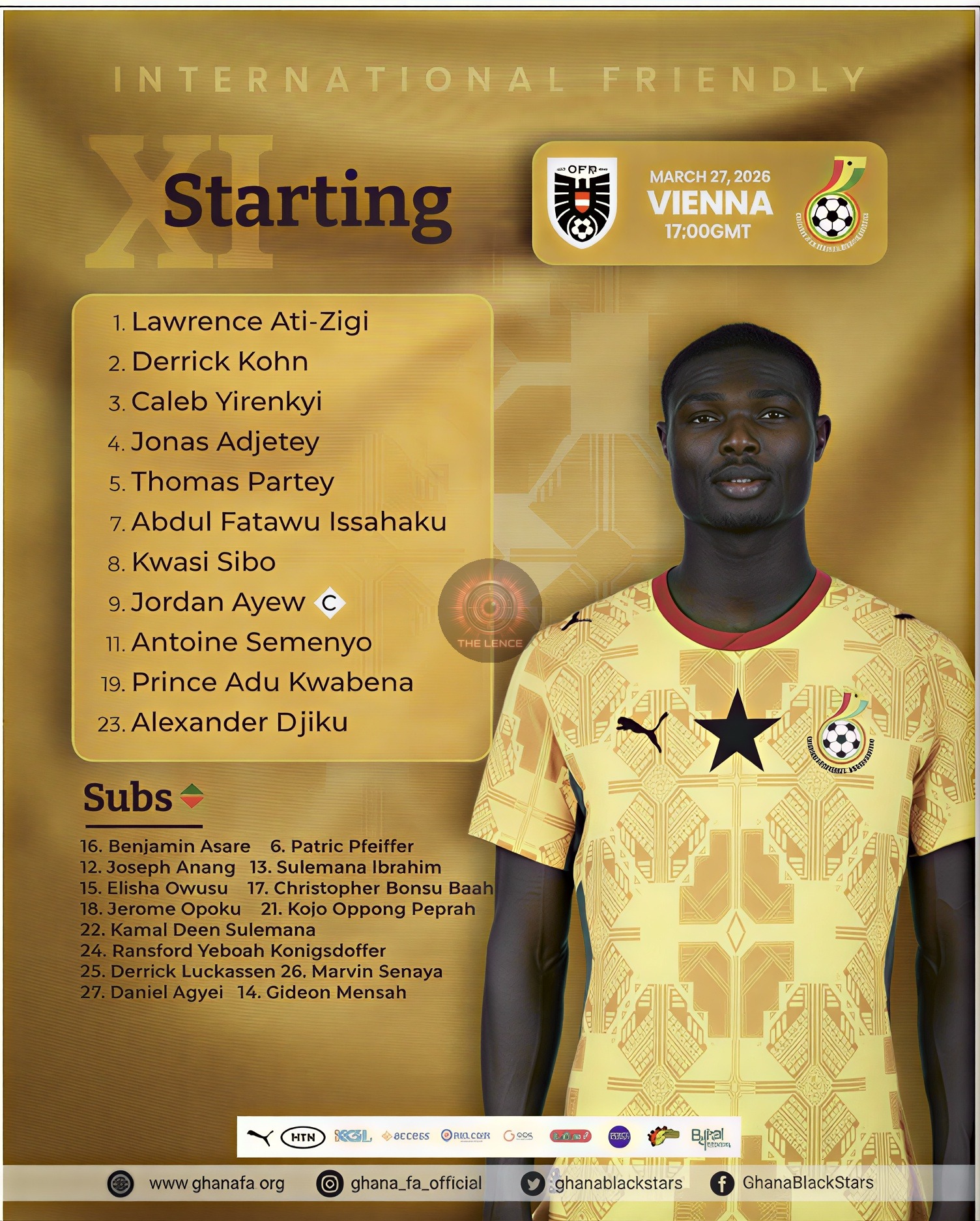 Match Preview: Ghana vs. Austria Team Line-up