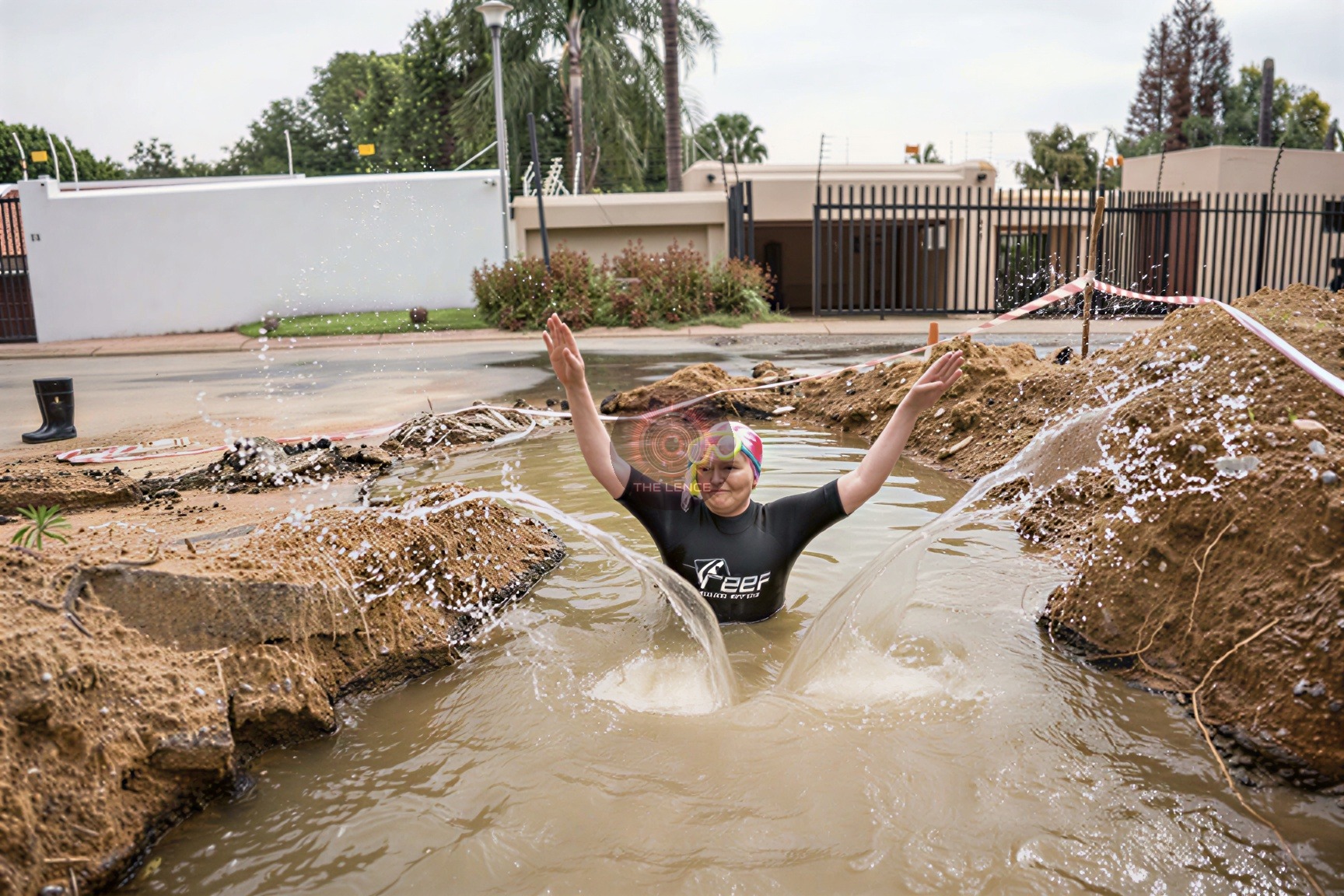 Snorkeling in a Pothole Helen Zille’s Unconventional Protest Against City Infrastructure Neglect