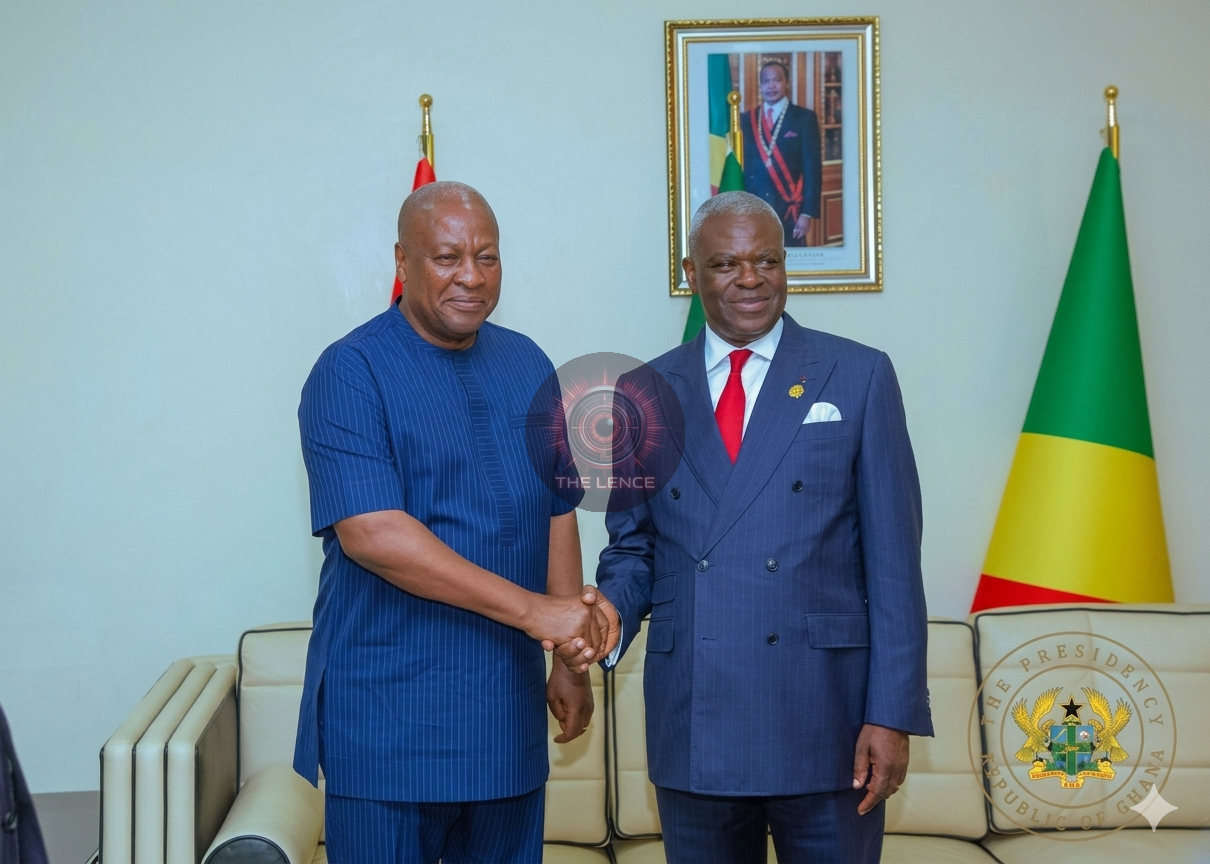 Ghana President John Dramani Mahama Arrives in Brazzaville for Sassou Nguesso’s Investiture