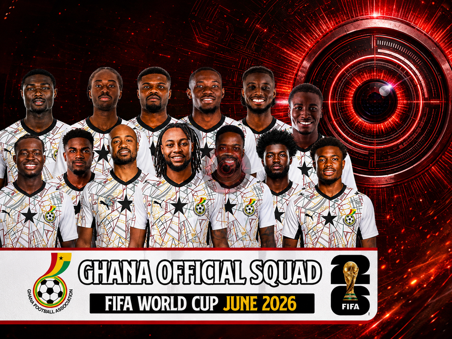 Black Stars Final Squad for 2026 FIFA World Cup.