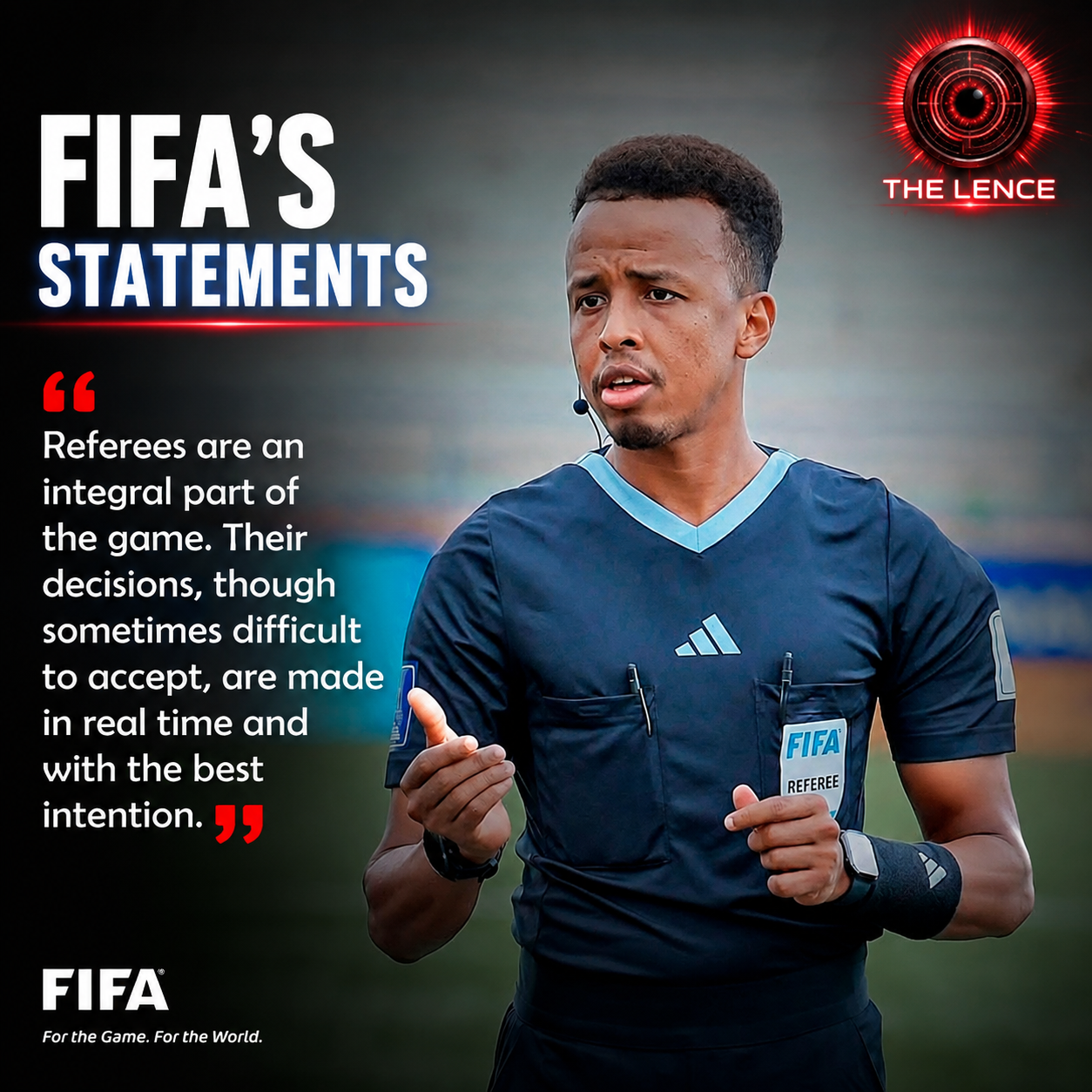 FIFA has confirmed that Somali referee Omar Artan will…..