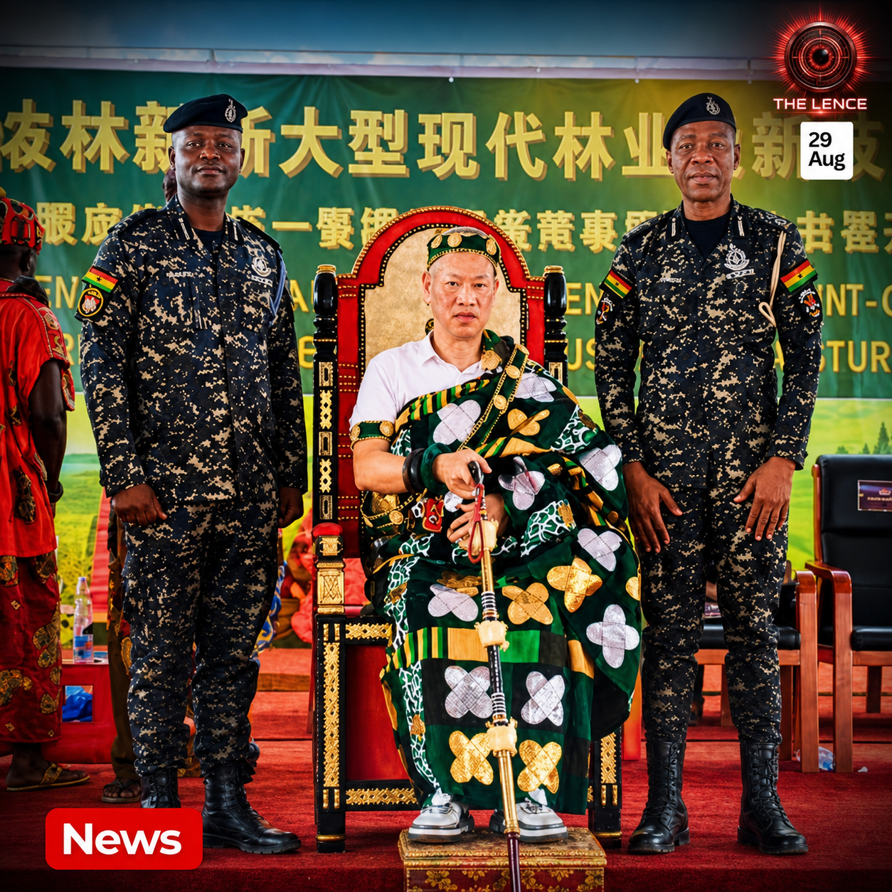 Chinese businessman Zheng Xiangming enstooled Traditional Leader in Ghana